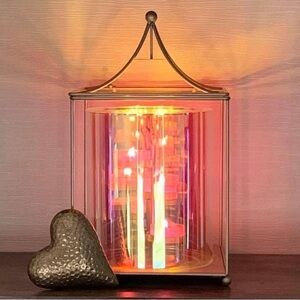 PartyLite Multicolor Lantern with Heart Accent